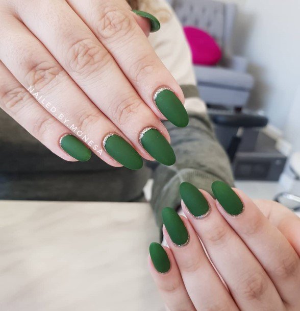 Matte Green Nail Design Inspiration For Women