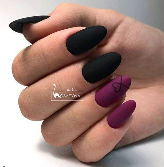 Matte Maroon Female Nail Designs