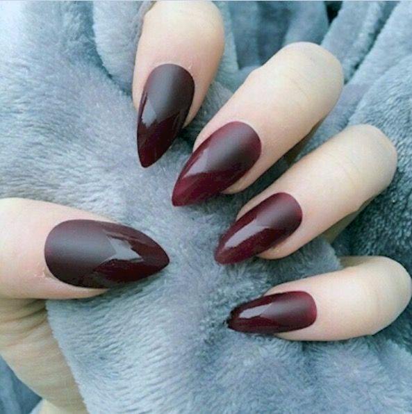 Matte Maroon Nail Design Inspiration For Women