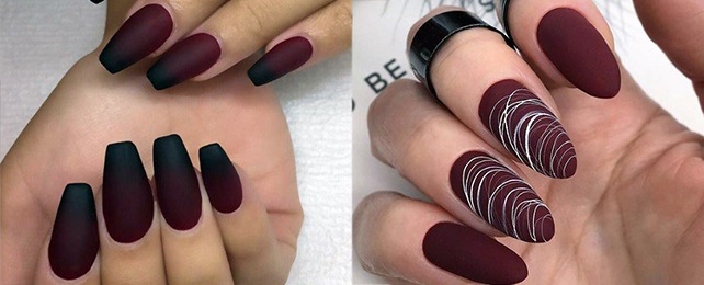 Top 100 Best Matte Maroon Nails For Women – Deep Fingernail Ideas