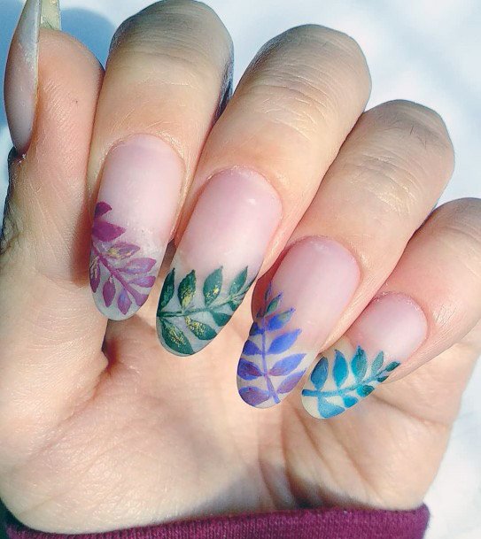 Matte Tropical Nails Women