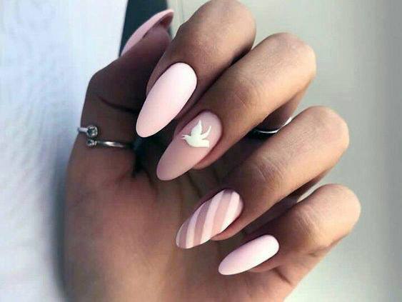 Matte Whitish Pink Natural Nail Ideas For Women