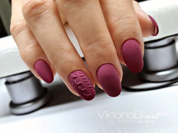 Matted Berry Nails Sugar Effect For Women