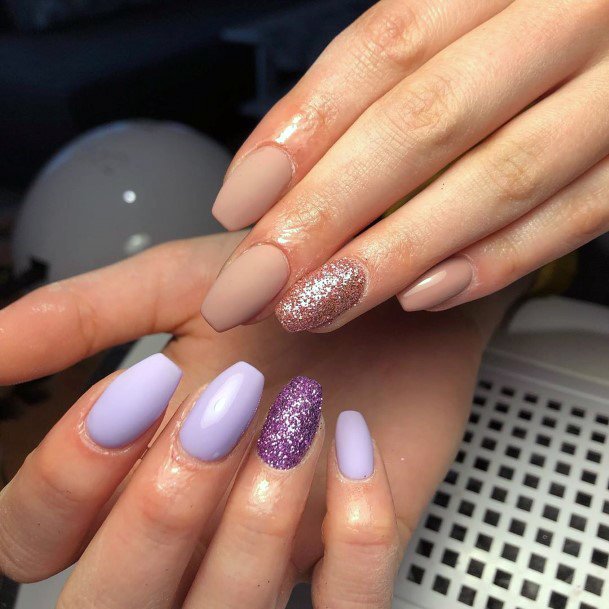 Mauve Painted Nails