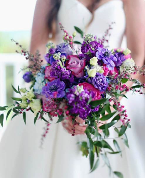 Mauve Purple Wedding Flowers Bouquet