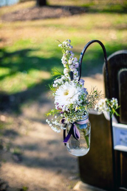 May Wedding Flowers Glass Shepherd Hook