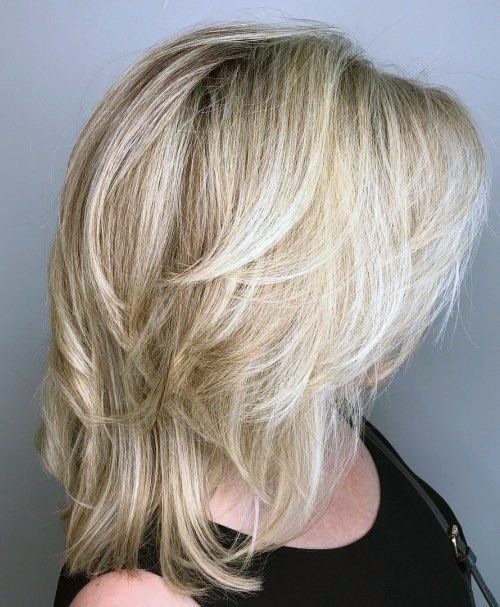 Medium Blonde Layered Hairstyles For Women Over 50