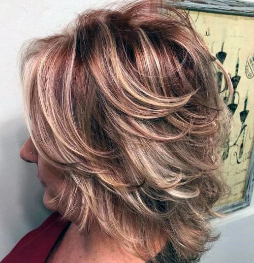 Medium Length Hairstyles For Women Over 50 Fun Feathered Texture