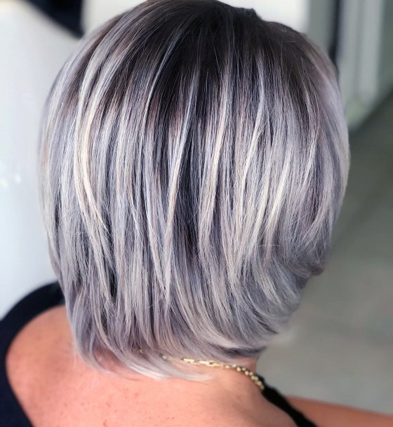 Medium Length Hairstyles For Women Over 50 Ombre Dark Roots
