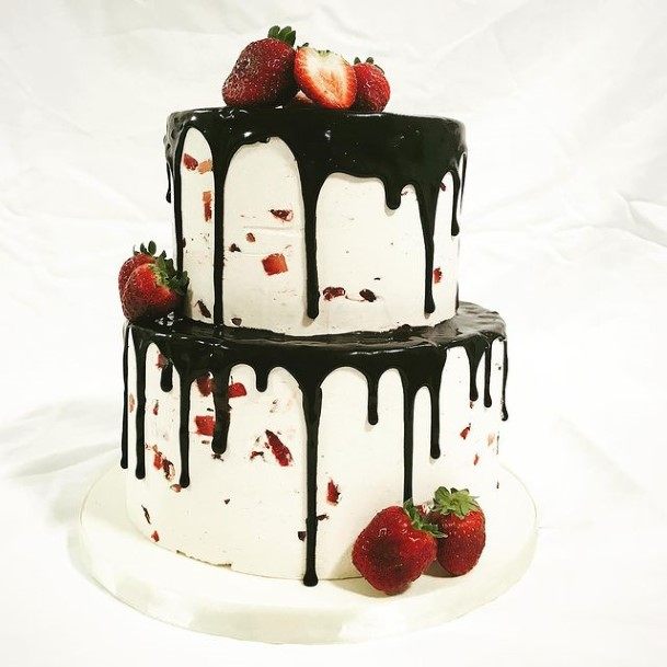 Melting Chocolate 2 Tier Wedding Cake