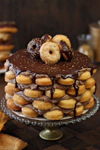 Melting Chocolate Donut Wedding Cake