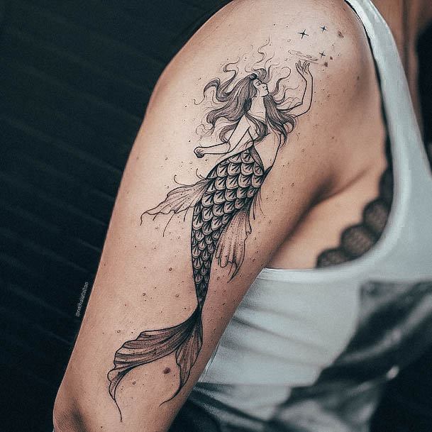 Mermaid Female Tattoo Designs