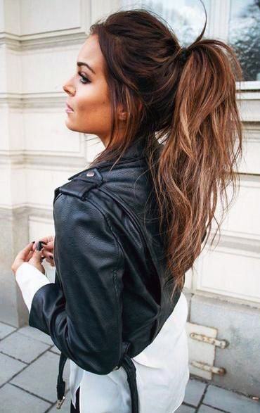 Messy Pony With Highlights Women Hairstyles