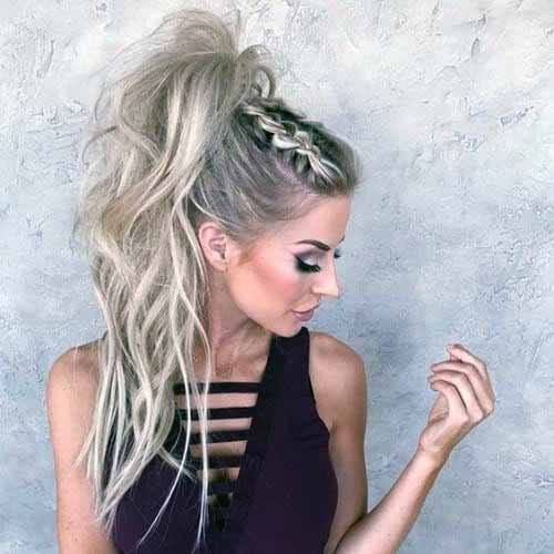 Messy Ponytail Braid Hairstyles For Long Hair