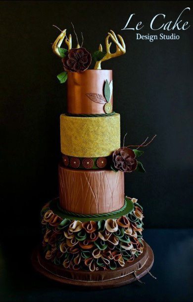 Metallic Camo Wedding Cake