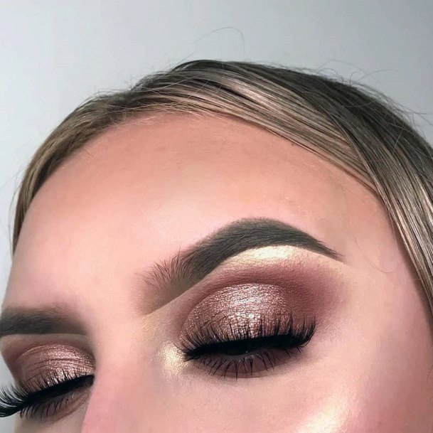 Metallic Dark Brown Eyeshadow Women