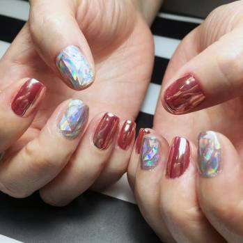 Metallic Glass Nails For Women