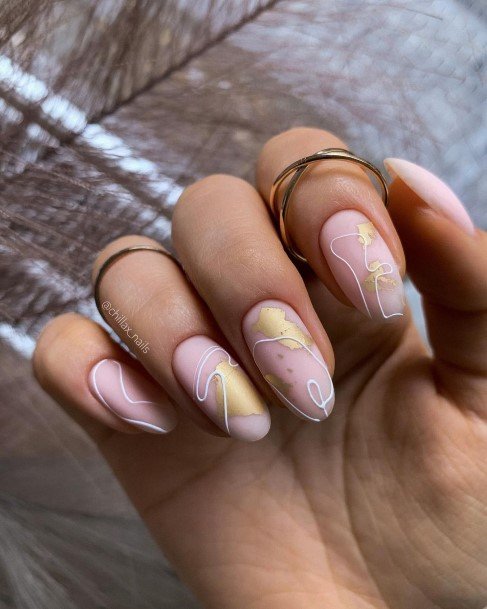 Metallic Goldic Womens Metallic Gold Nail Designs