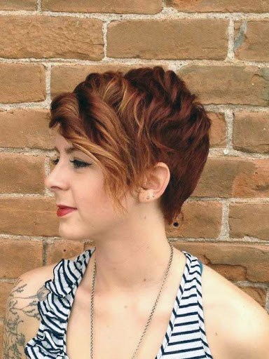 Metallic Red Bob Womens Modern Hairstyle