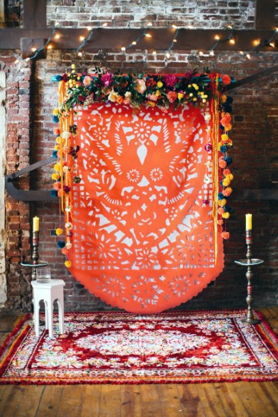 Mexican Fabric Display Wedding Decorations