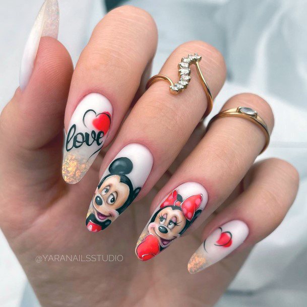 Mickey Mouse Nails Feminine Ideas