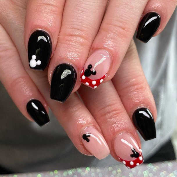 Mickey Mouse Womens Feminine Mickey Mouse Nails