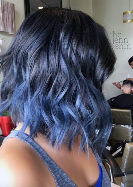 Midnight Blue Black Womens Balayage For A Stunning New Look