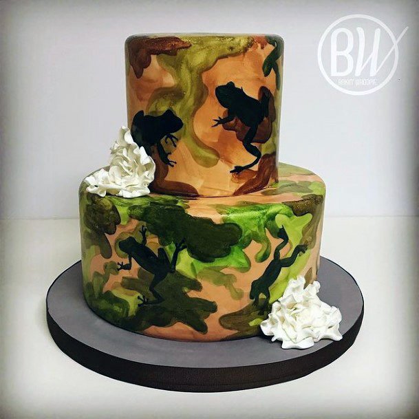 Military Camo Wedding Cake