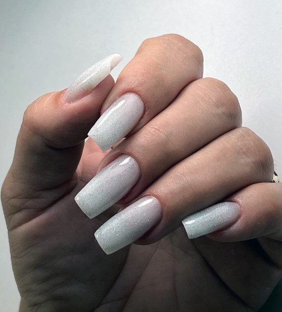 Milky White Female Nail Designs