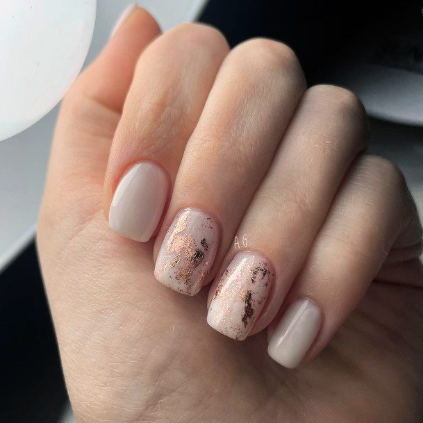 Milky White Nail Feminine Designs