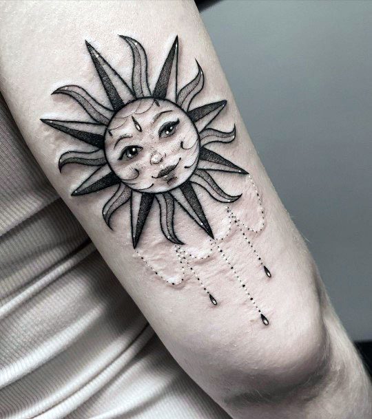 Mind Blowing Sun Tattoo For Women