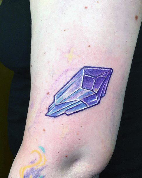 Minimal Amethyst Tattoo For Women