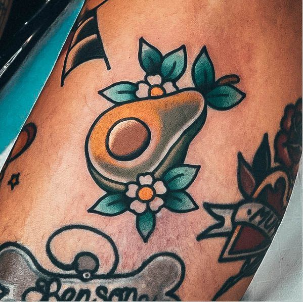 Minimal Avocado Tattoo For Women