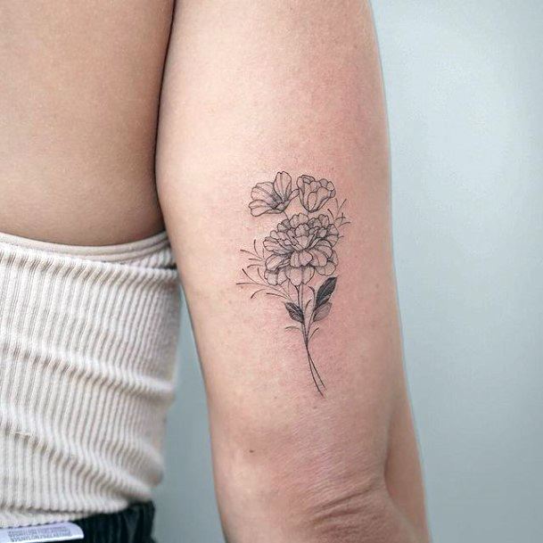 Minimal Bicep Tattoo For Women