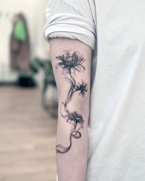 Minimal Black Ink Tattoo For Women