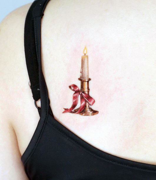 Minimal Bow Tattoo For Women