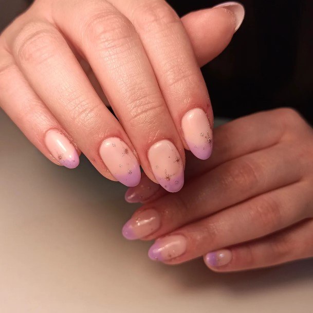 Minimal Bright Purple Nail For Women