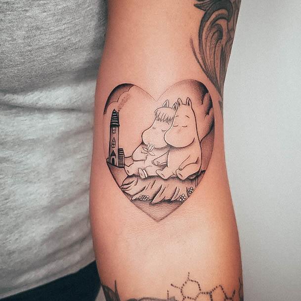 Minimal Cartoon Tattoo For Women