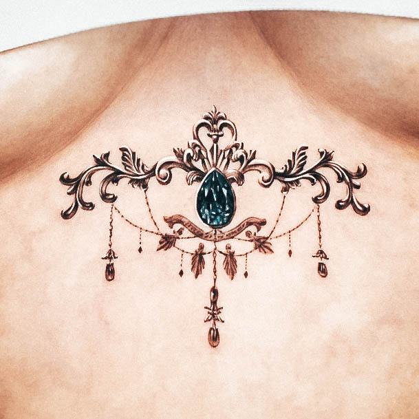 Minimal Chandelier Tattoo For Women