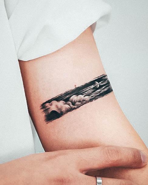 Minimal Cloud Tattoo For Women