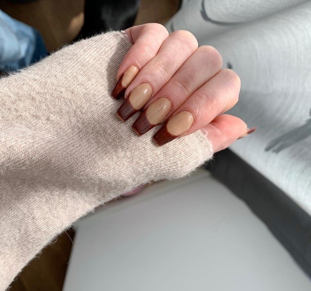 Minimal Coffee Nail For Women