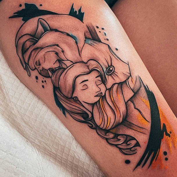 Top 100 Best Beauty And The Beast Tattoos For Women Design Ideas