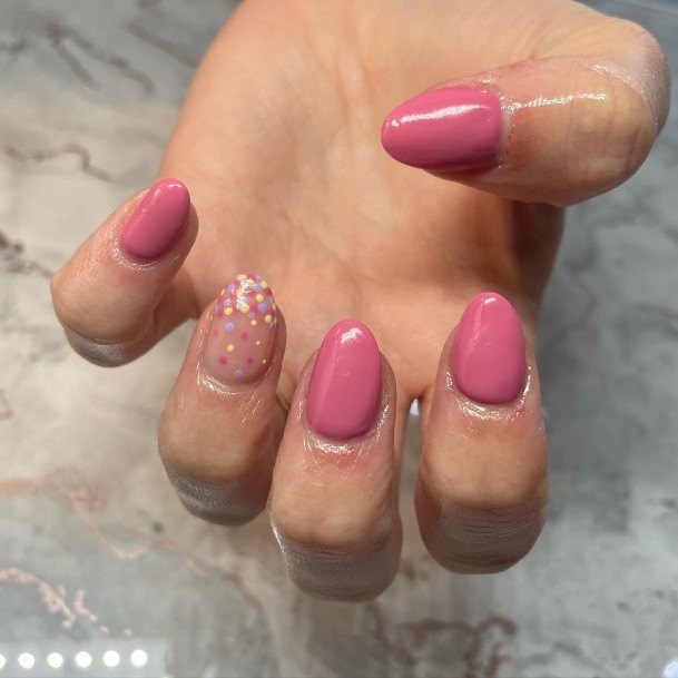 Minimal Confetti Nail For Women