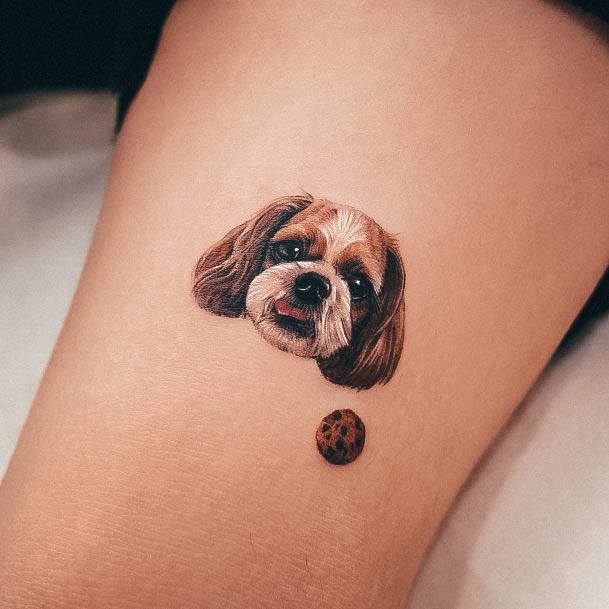 Minimal Cookie Tattoo For Women