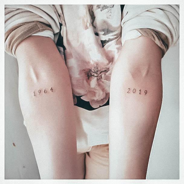 Minimal Date Tattoo For Women