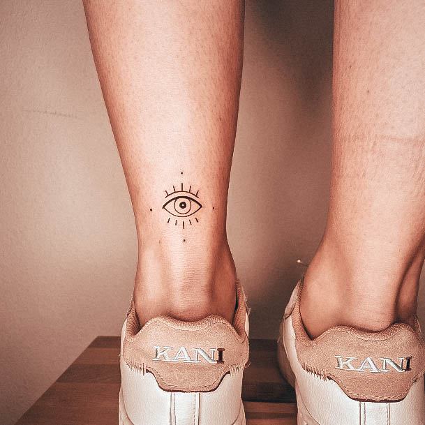 Minimal Evil Eye Tattoo For Women