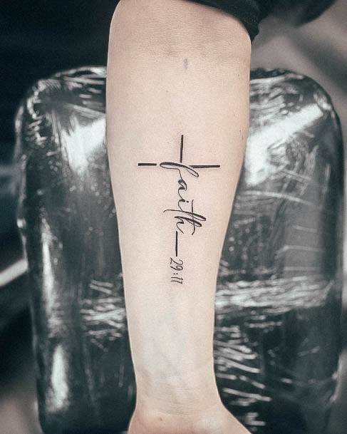 Minimal Faith Tattoo For Women