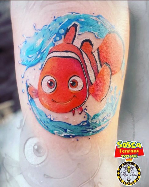 Minimal Finding Nemo Tattoo For Women