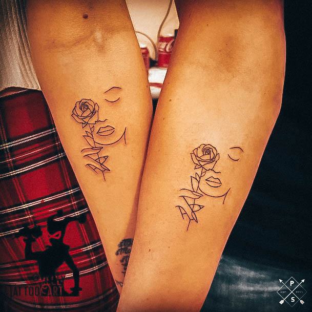 Minimal Friendship Tattoo For Women