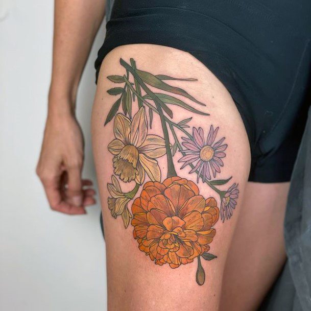 Minimal Gardening Tattoo For Women